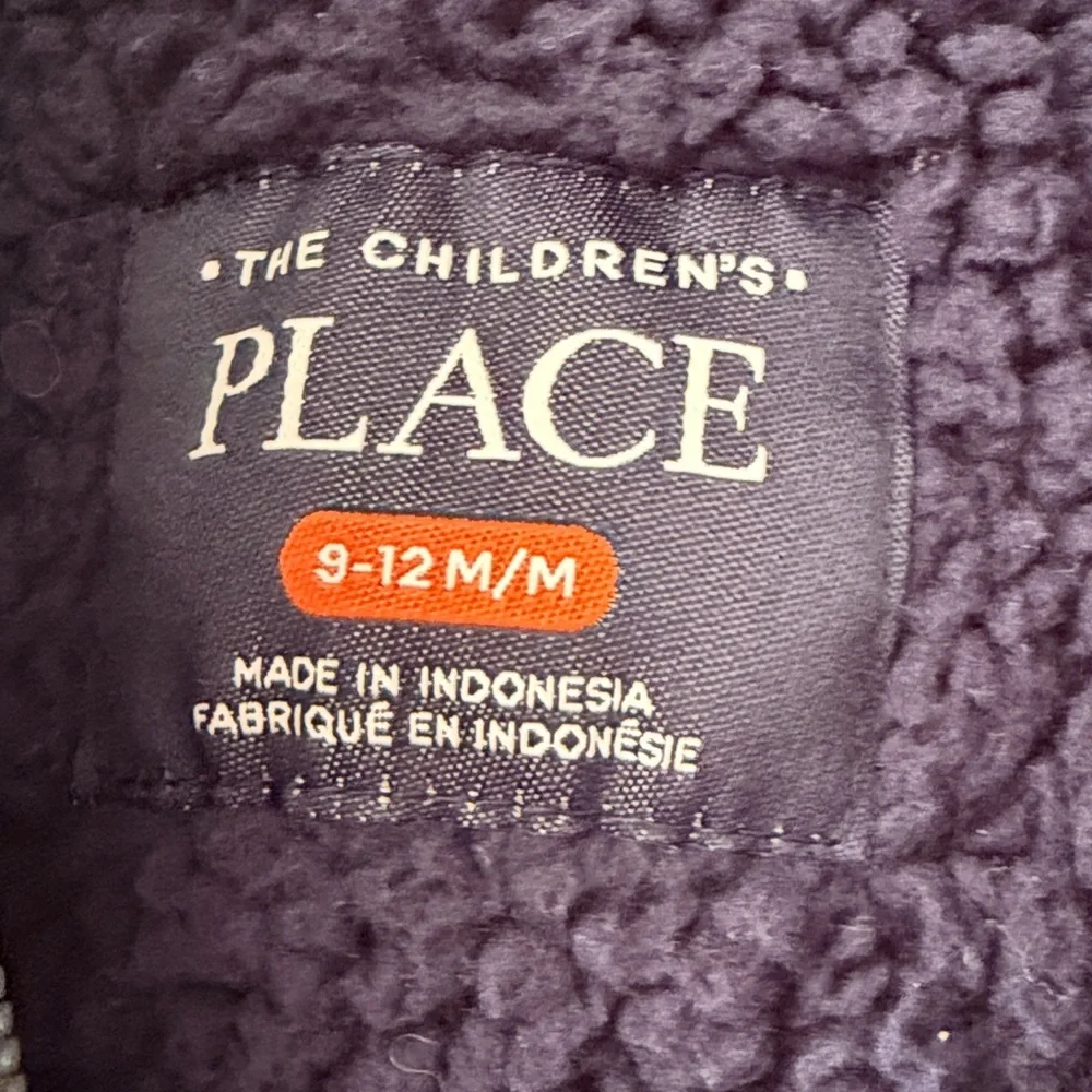 Kids The Children's Place Dino Print Hoodie - Gray and Blue Sherpa lined